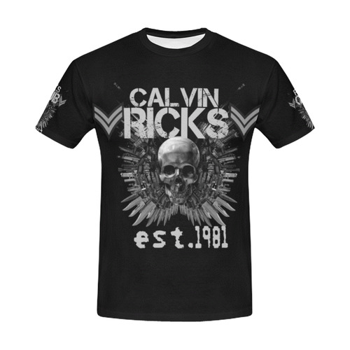 Calvin Ricks Club Logo All Over Print T-Shirt for Men (USA Size) (Model T40)