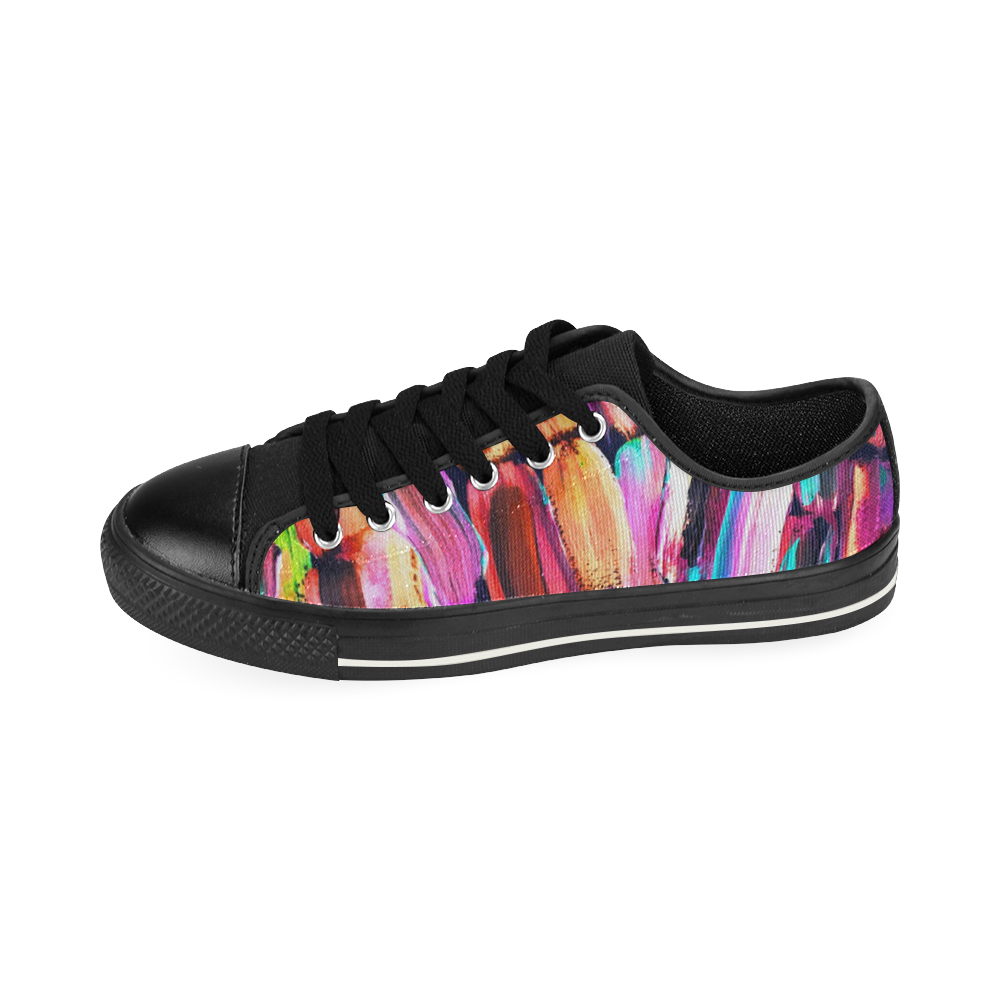 Neon Sugarcane Canvas Women's Shoes/Large Size (Model 018)
