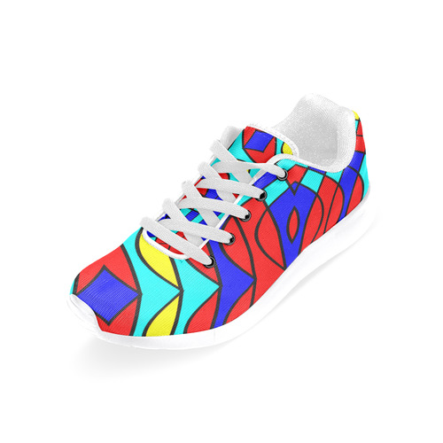 Colorful bent shapes Women’s Running Shoes (Model 020)