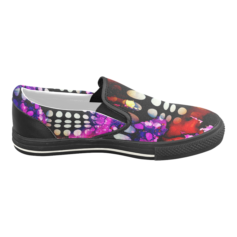 "Purple Star" Women's Slip-on Canvas Shoes/Large Size (Model 019)