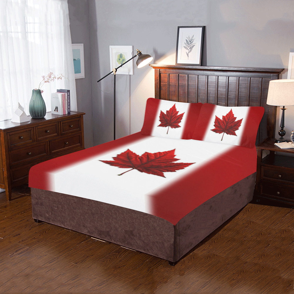 Canada Flag Bedding Sets Original 3-Piece Bedding Set