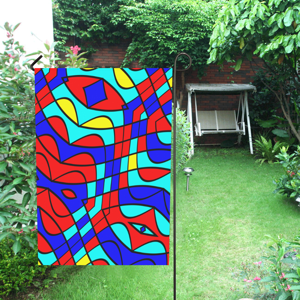 Colorful bent shapes Garden Flag 12‘’x18‘’（Without Flagpole）