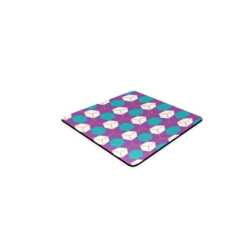 Cubes in honeycomb pattern Square Coaster