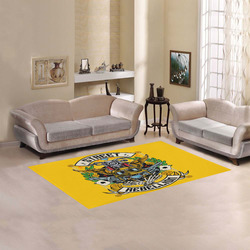 Street Rebellion Modern Yellow Area Rug 5'x3'3''