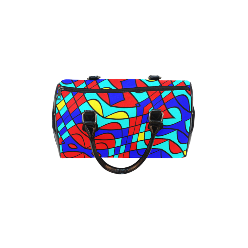 Colorful bent shapes Boston Handbag (Model 1621)