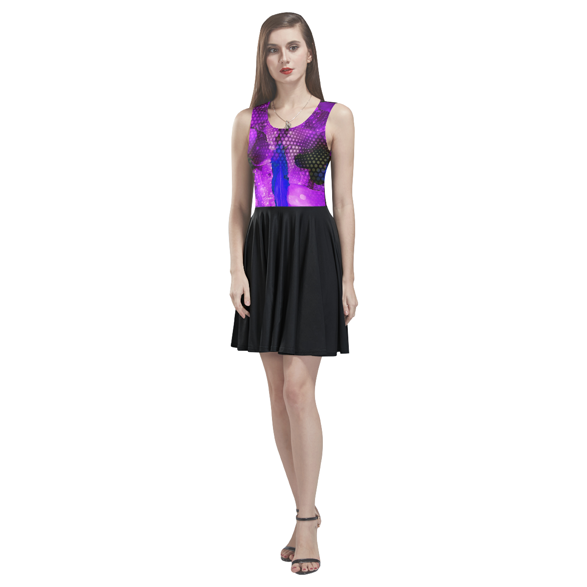 "Lux-Lu" Thea Sleeveless Skater Dress(Model D19)