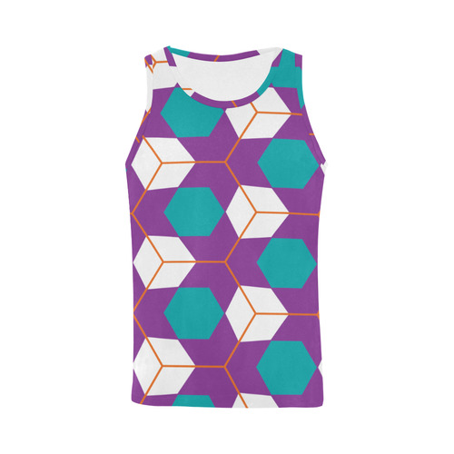 Cubes in honeycomb pattern All Over Print Tank Top for Men (Model T43)