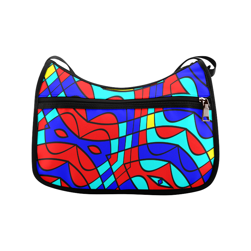 Colorful bent shapes Crossbody Bags (Model 1616)