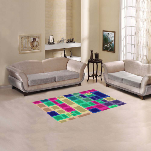 Rectangles and squares Area Rug 2'7"x 1'8‘’