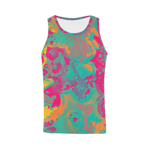 Fading circles All Over Print Tank Top for Men (Model T43)