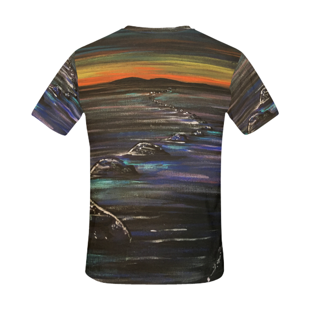 Night Walk All Over Print T-Shirt for Men (USA Size) (Model T40)