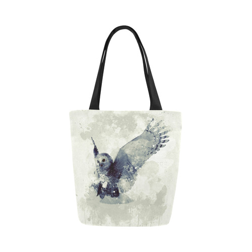 Wonderful owl, watercolor Canvas Tote Bag (Model 1657)