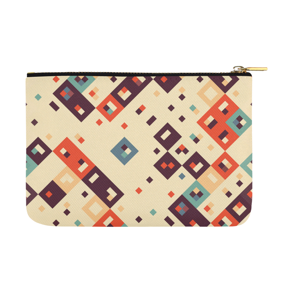 Squares in retro colors4 Carry-All Pouch 12.5''x8.5''