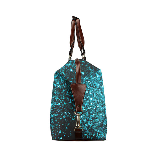 Beautiful Aqua blue glitter sparkles Classic Travel Bag (Model 1643)