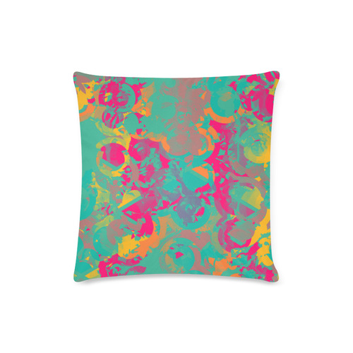 Fading circles Custom Zippered Pillow Case 16"x16"(Twin Sides)