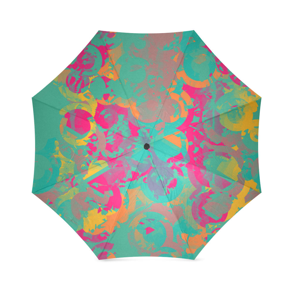 Fading circles Foldable Umbrella (Model U01)