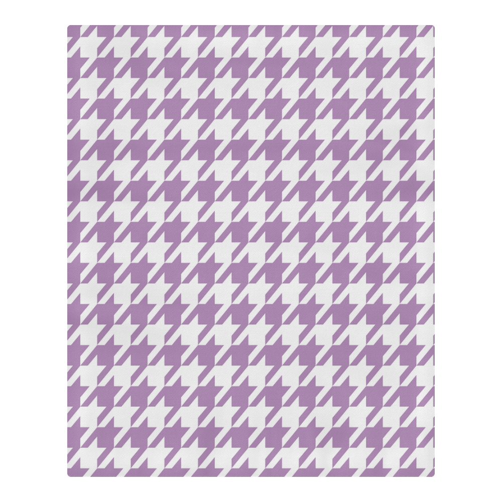 lilac and white houndstooth classic pattern 3-Piece Bedding Set