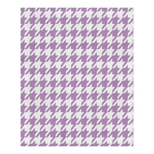 lilac and white houndstooth classic pattern 3-Piece Bedding Set