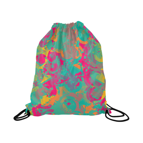 Fading circles Large Drawstring Bag Model 1604 (Twin Sides)  16.5"(W) * 19.3"(H)