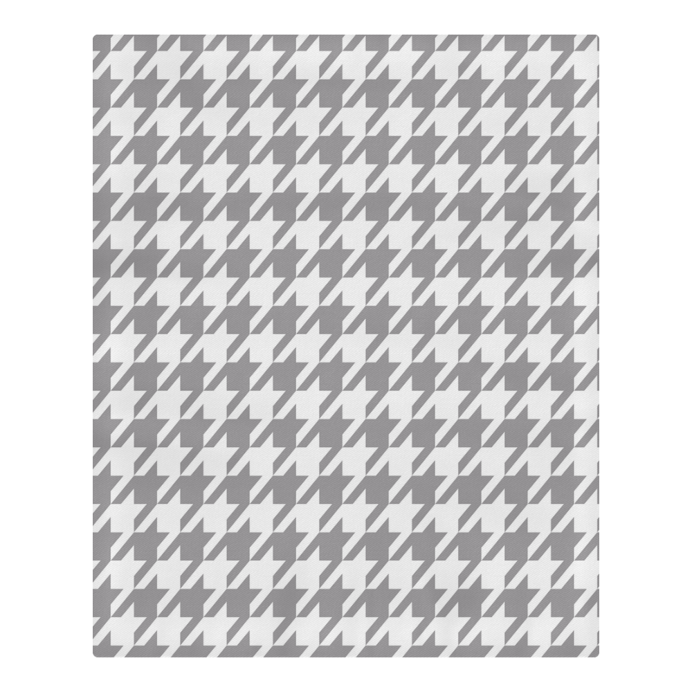 grey and white houndstooth classic pattern 3-Piece Bedding Set