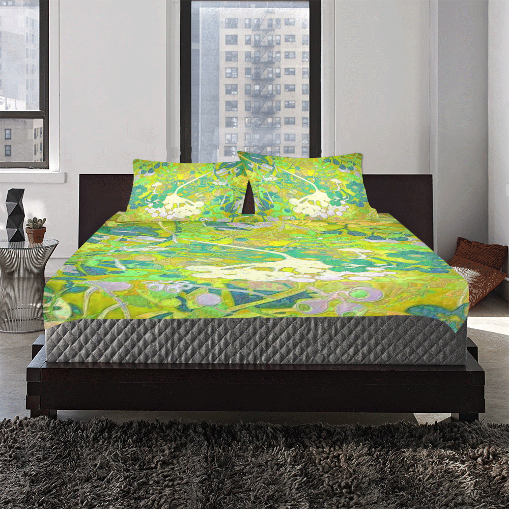 floral abstract 3-Piece Bedding Set