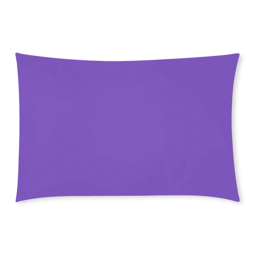 Basic Bright Purple Solid Color 3-Piece Bedding Set