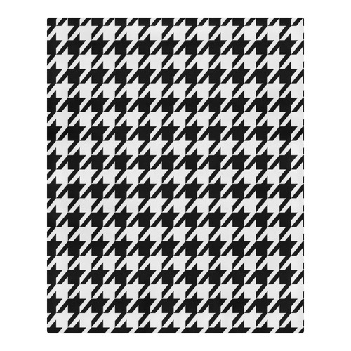 black and white houndstooth classic pattern 3-Piece Bedding Set