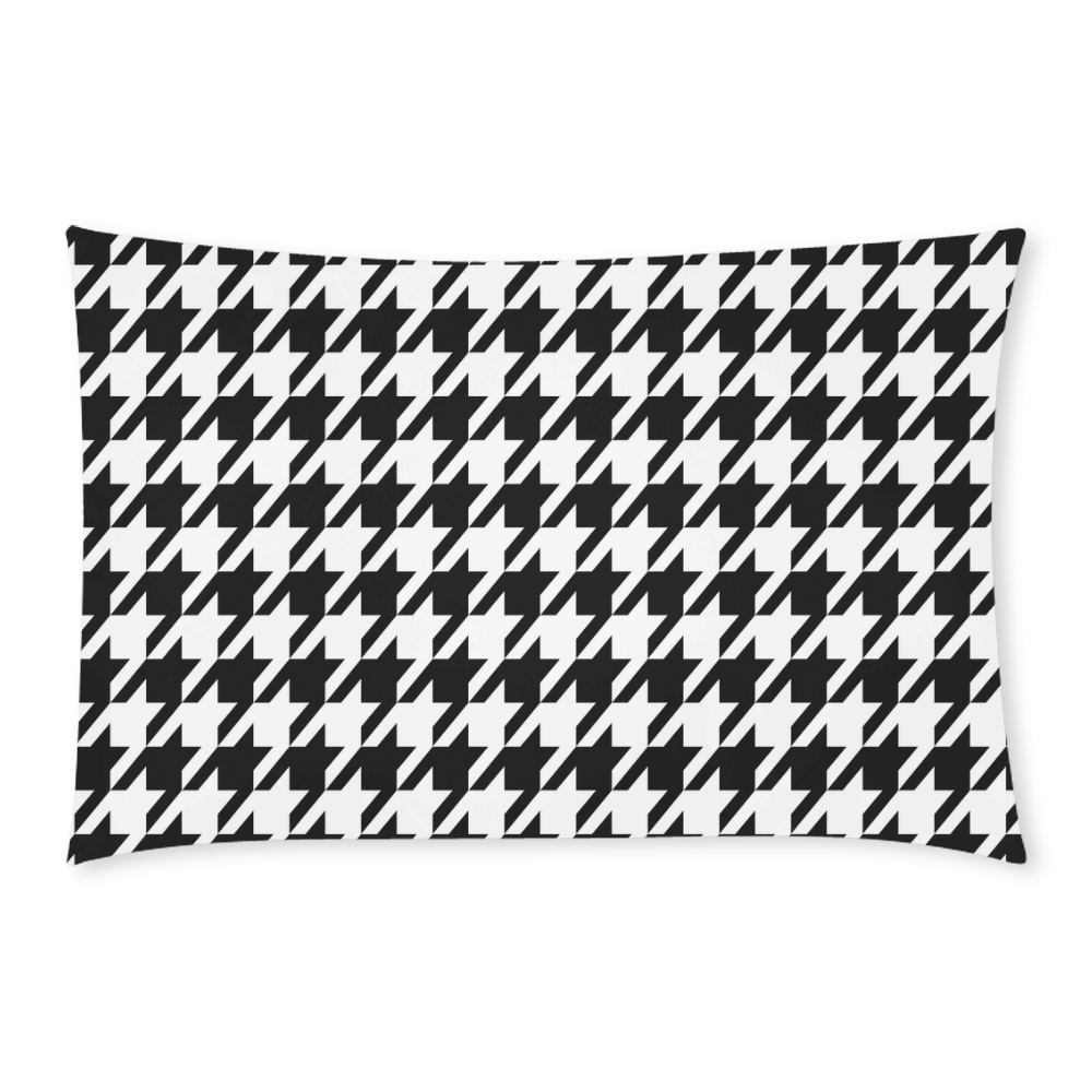 black and white houndstooth classic pattern 3-Piece Bedding Set