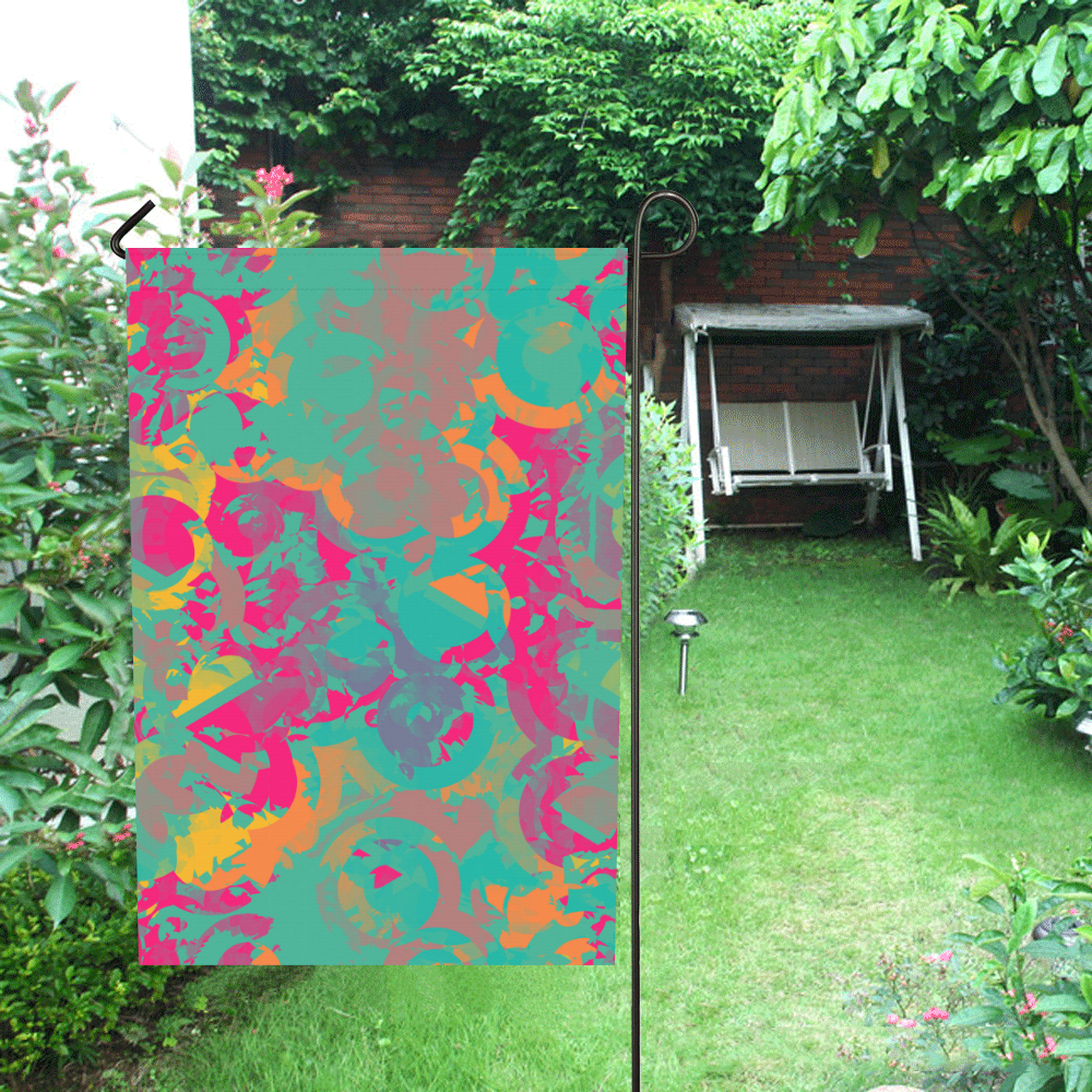 Fading circles Garden Flag 12‘’x18‘’（Without Flagpole）