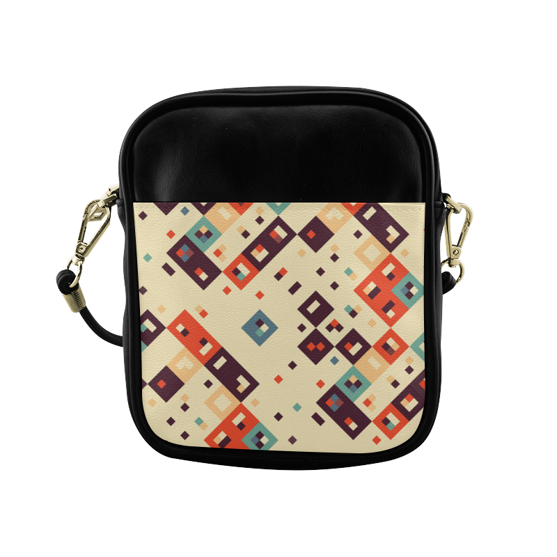 Squares in retro colors4 Sling Bag (Model 1627)