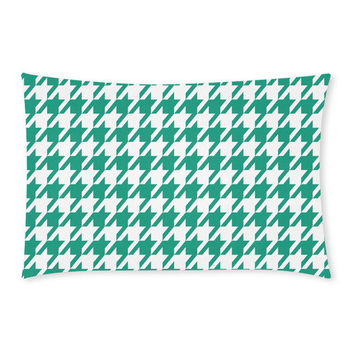 emerald green and white houndstooth classic pattern 3-Piece Bedding Set