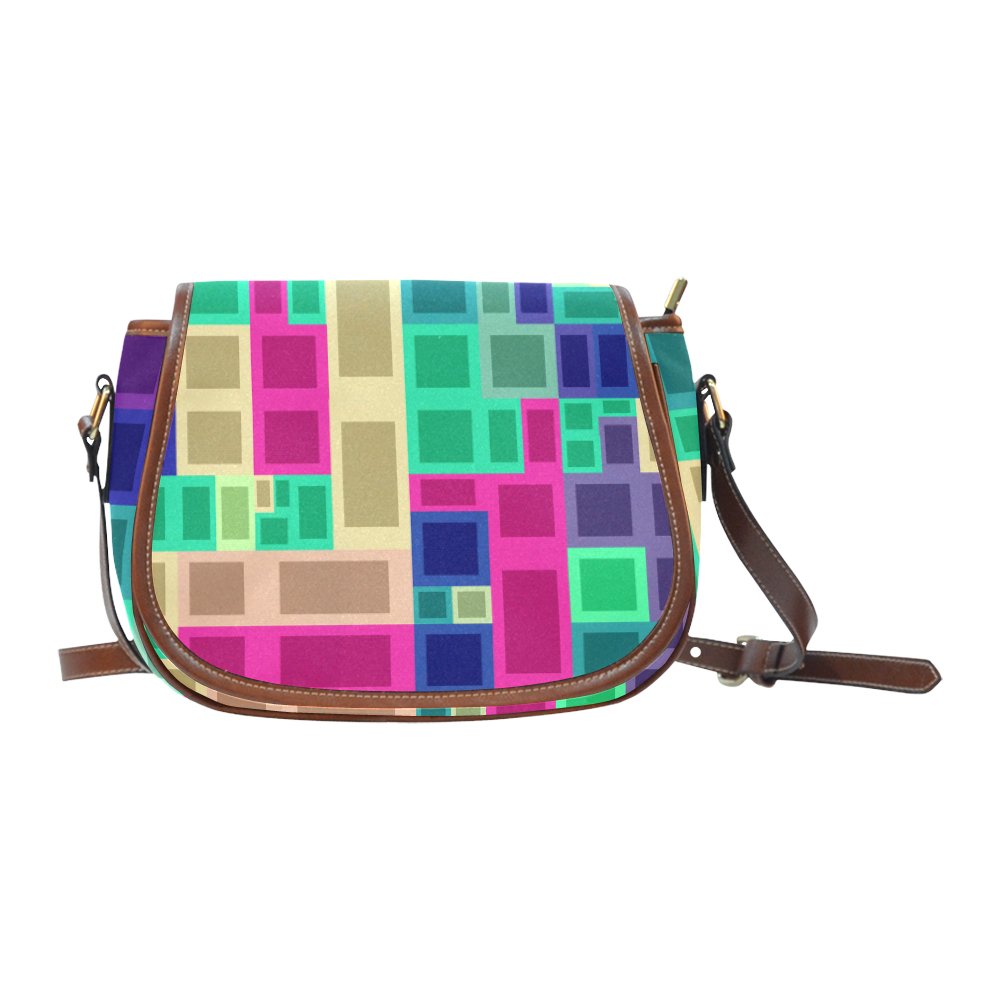 Rectangles and squares Saddle Bag/Large (Model 1649)