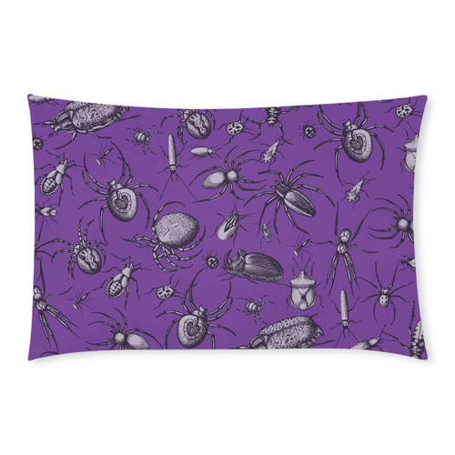 spiders creepy crawlers insects purple halloween 3-Piece Bedding Set