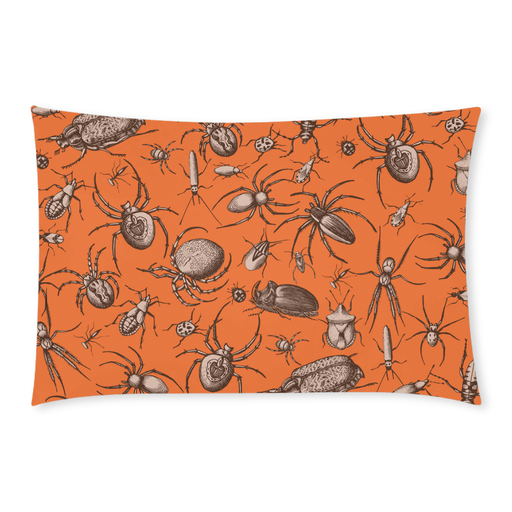 beetles spiders creepy crawlers insects halloween 3-Piece Bedding Set