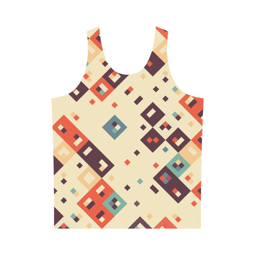 Squares in retro colors4 All Over Print Tank Top for Men (Model T43)