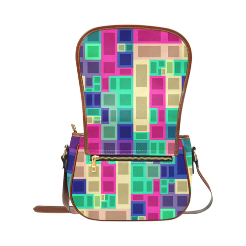 Rectangles and squares Saddle Bag/Large (Model 1649)