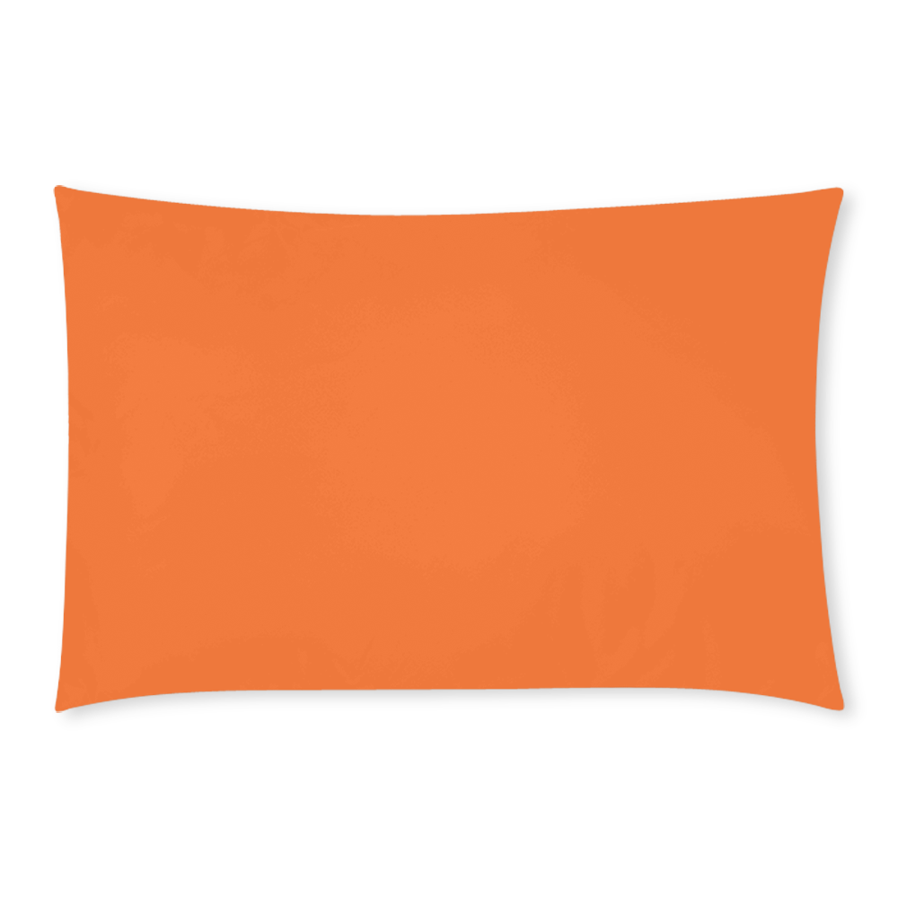 Basic Orange Solid Color 3-Piece Bedding Set