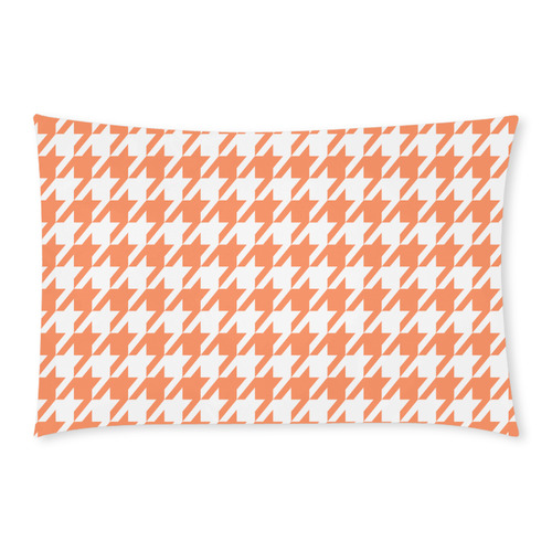 orange and white houndstooth classic pattern 3-Piece Bedding Set