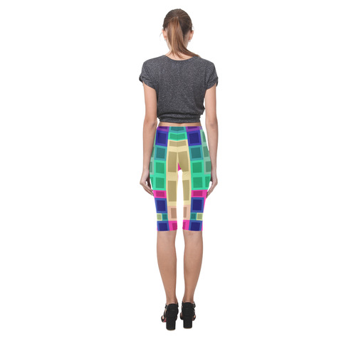 Rectangles and squares Hestia Cropped Leggings (Model L03)
