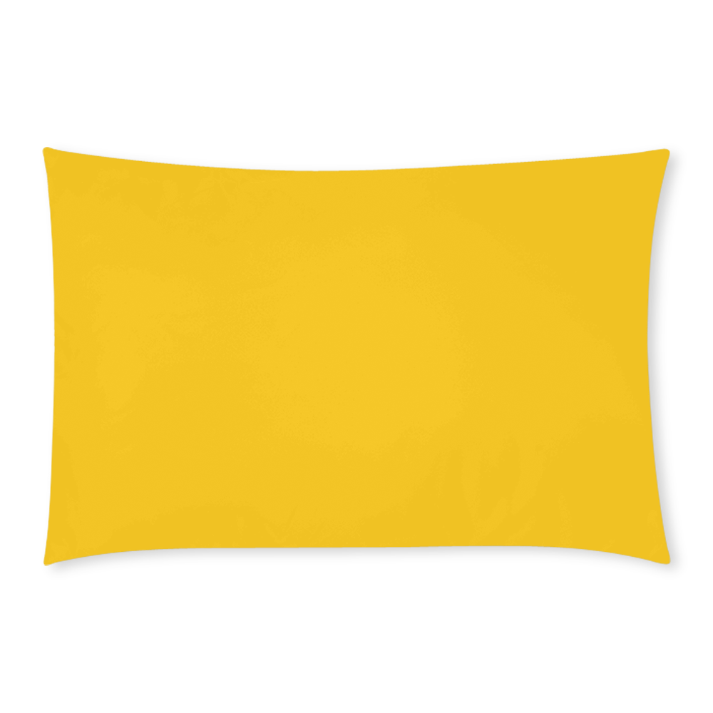 Basic Yellow Solid Color 3-Piece Bedding Set