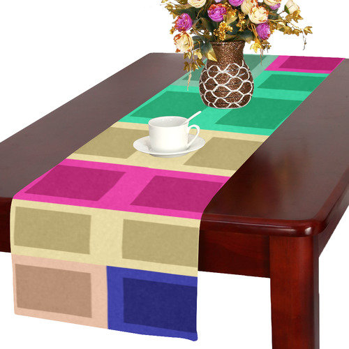 Rectangles and squares Table Runner 16x72 inch