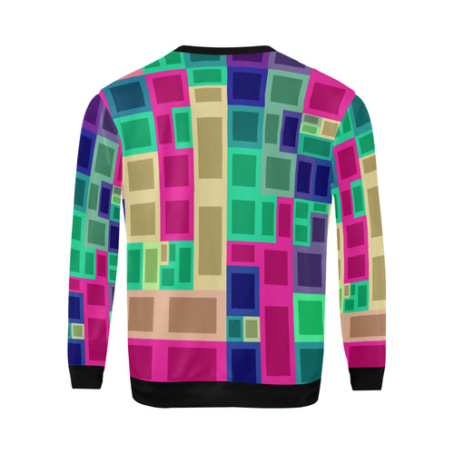 Rectangles and squares All Over Print Crewneck Sweatshirt for Men (Model H18)