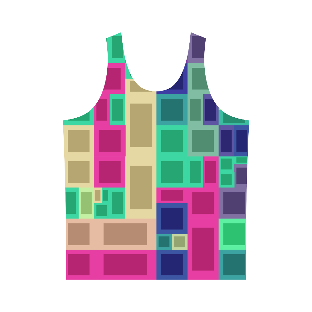 Rectangles and squares All Over Print Tank Top for Men (Model T43)
