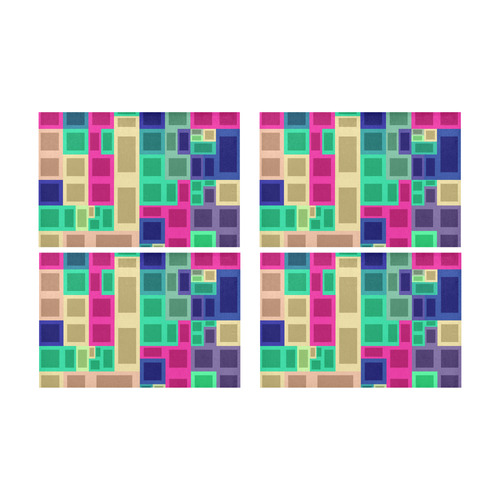 Rectangles and squares Placemat 12’’ x 18’’ (Four Pieces)
