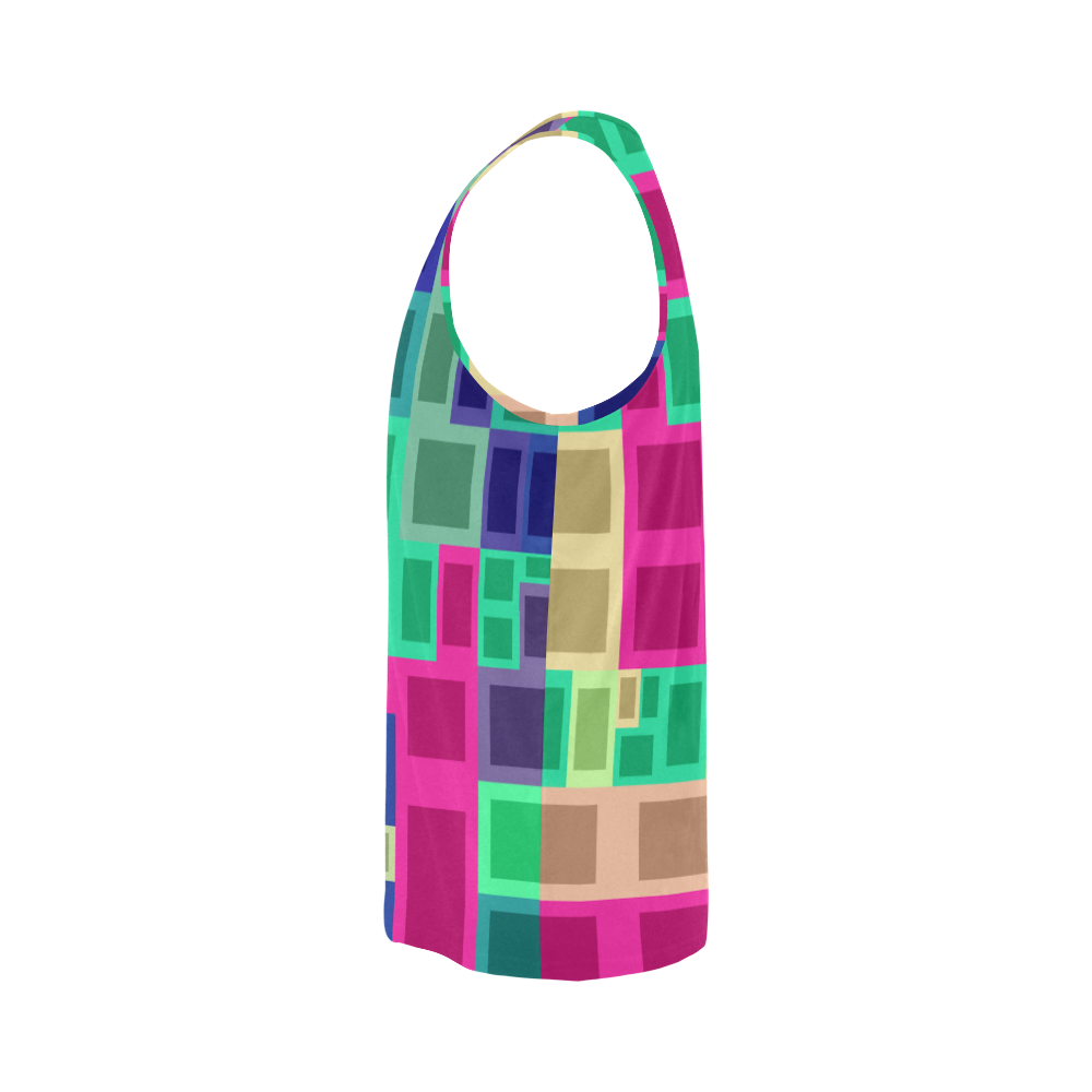 Rectangles and squares All Over Print Tank Top for Men (Model T43)