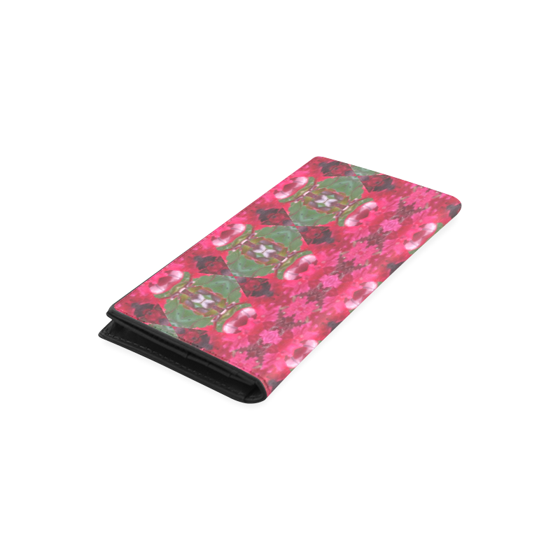 Christmas Wrapping Paper Designed Women's Leather Wallet Women's Leather Wallet (Model 1611)