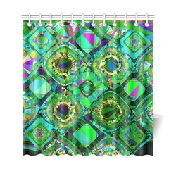 Mosaic 2 Geometric Low Poly Triangles Art Shower Curtain 69"x72"