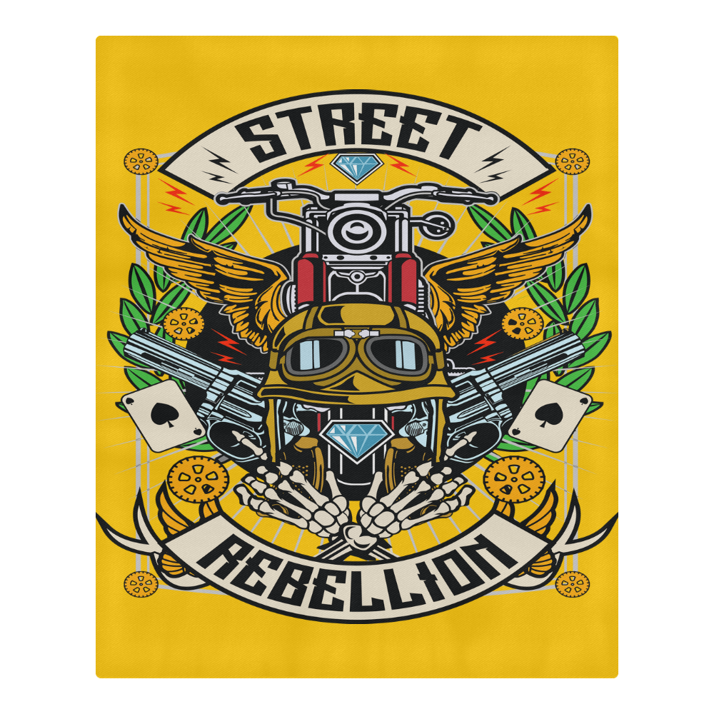 Street Rebellion Modern Yellow 3-Piece Bedding Set