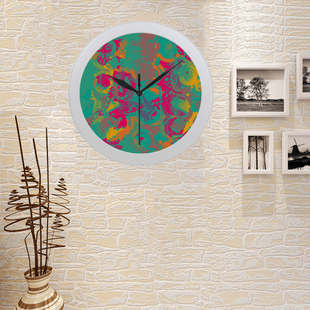 Fading circles Circular Plastic Wall clock