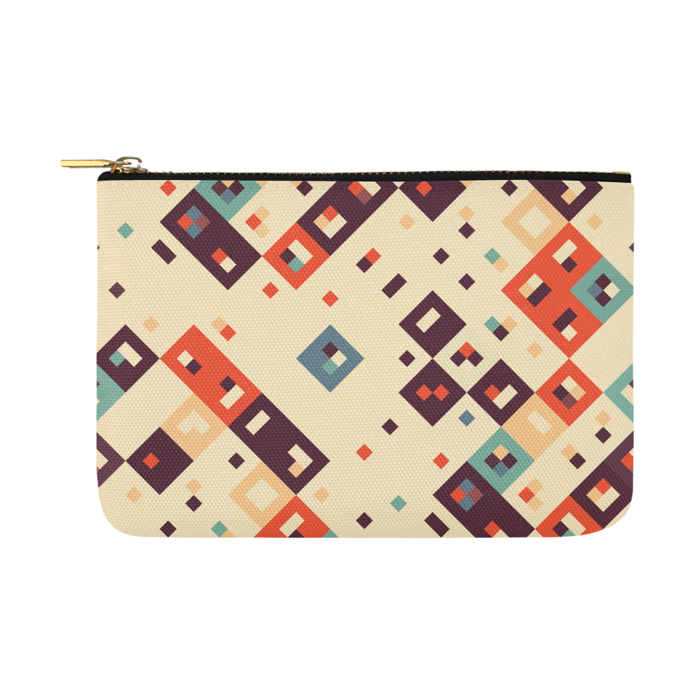 Squares in retro colors4 Carry-All Pouch 12.5''x8.5''